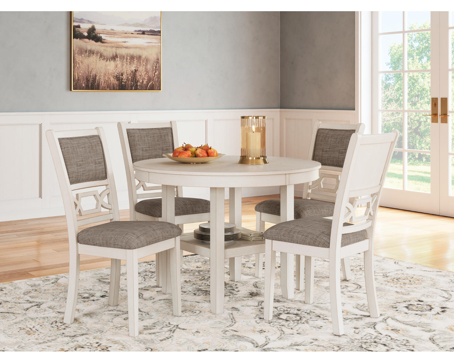 Erinberg Dining Table and 4 Chairs (Set of 5)