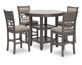 Mesa de comedor Wrenning de altura de mostrador y 4 taburetes (juego de 5)