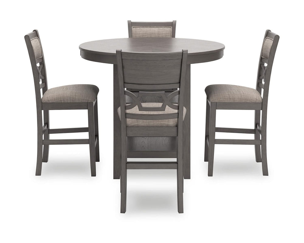 Mesa de comedor Wrenning de altura de mostrador y 4 taburetes (juego de 5)