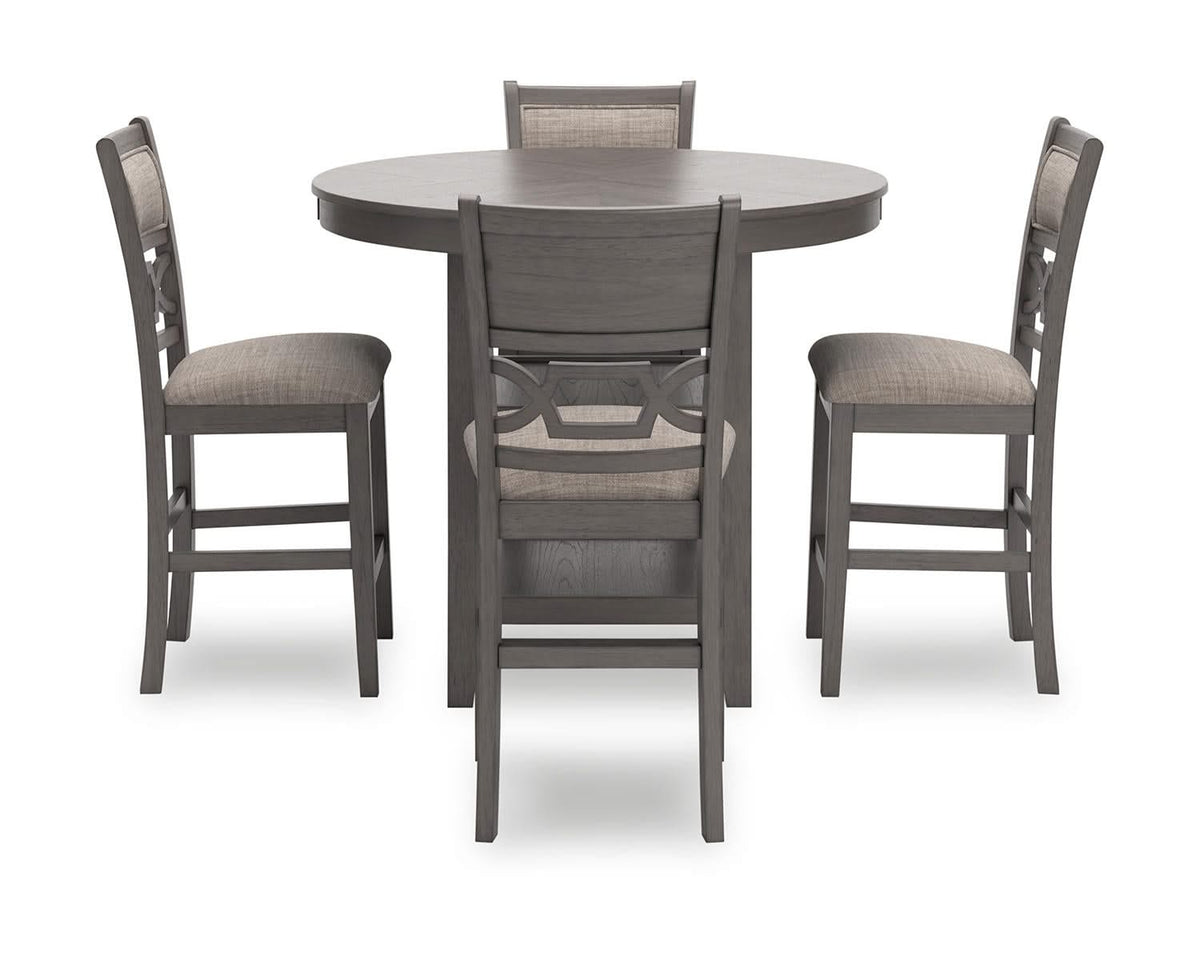 Mesa de comedor Wrenning de altura de mostrador y 4 taburetes (juego de 5)