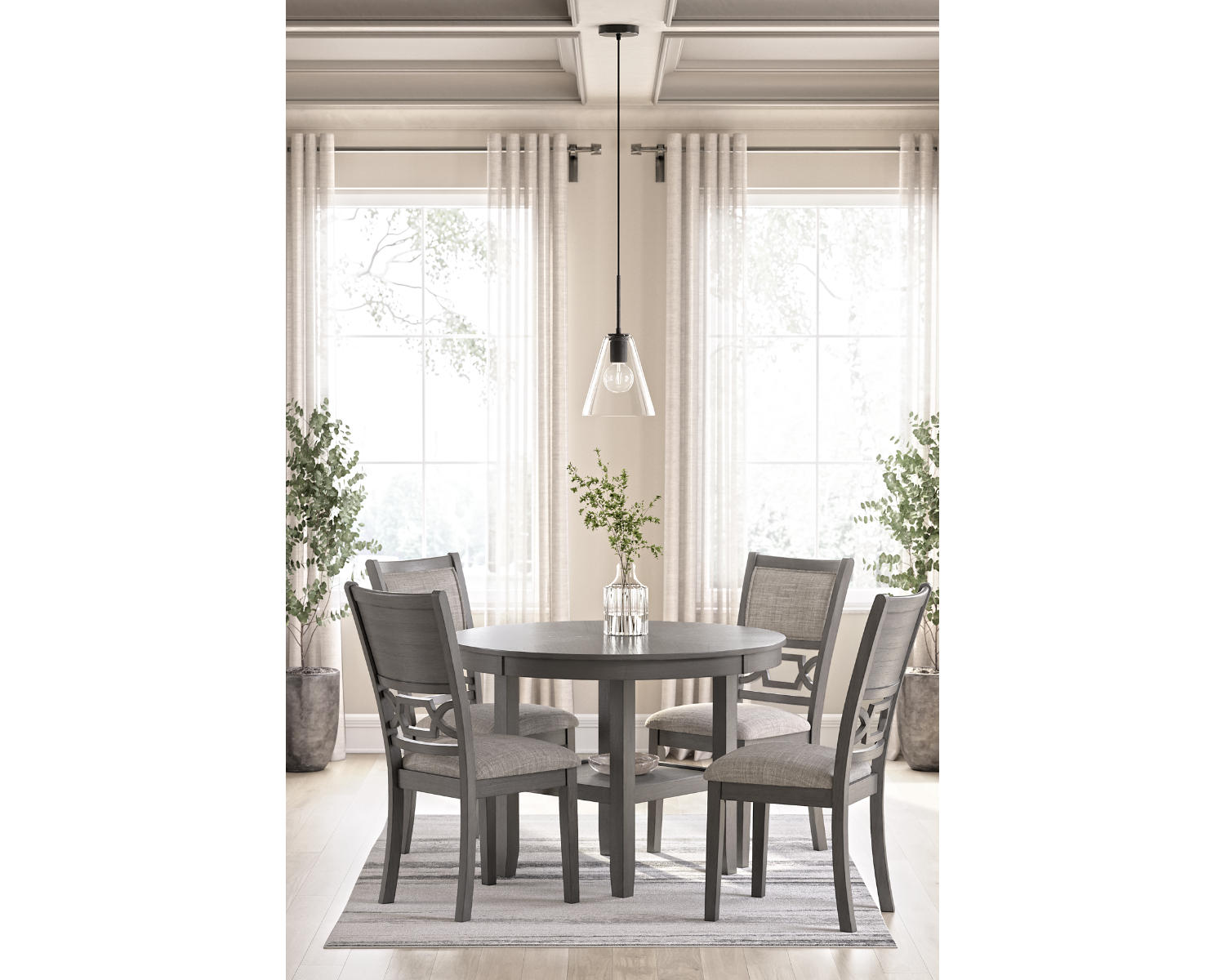 Wrenning Dining Table and 4 Chairs (Set of 5)