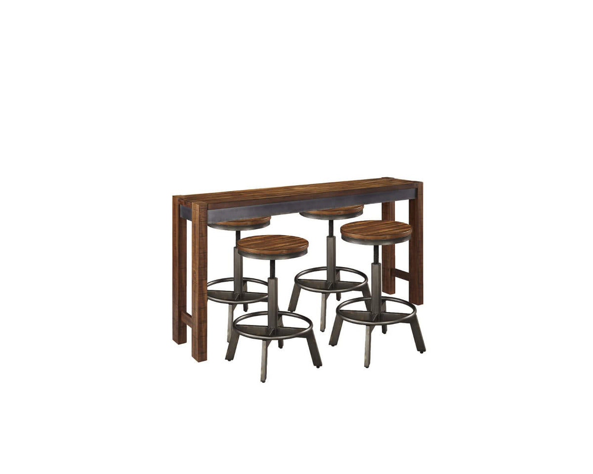 Torjin Counter Height Dining Table with 4 Barstools