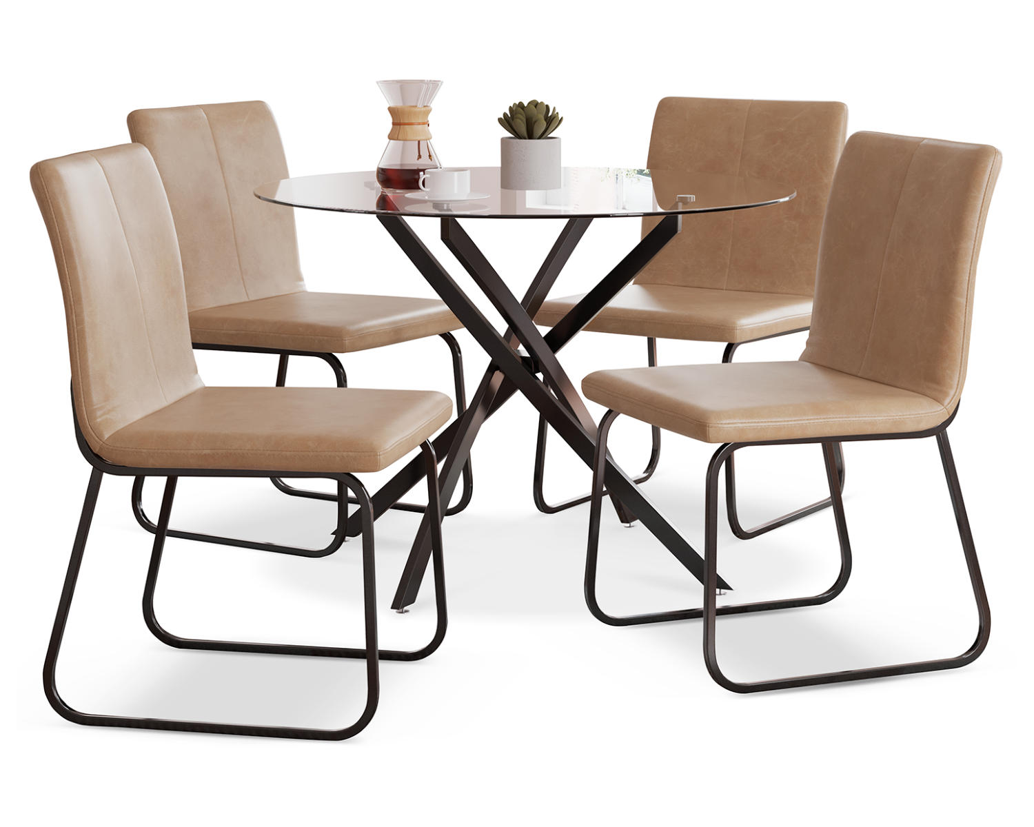 Pharwynn Dining Table and 4 Chairs
