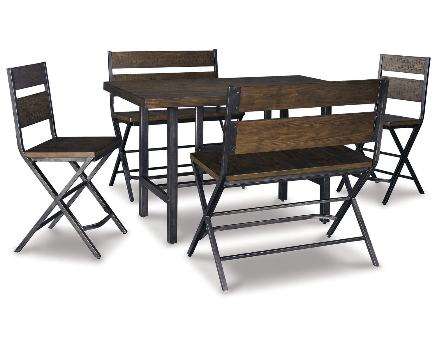 Kavara Counter Height Dining Table with 4 Barstools