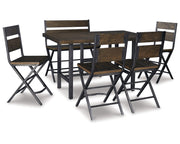 Kavara Counter Height Dining Table with 4 Barstools
