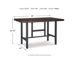 Kavara Counter Height Dining Table with 4 Barstools