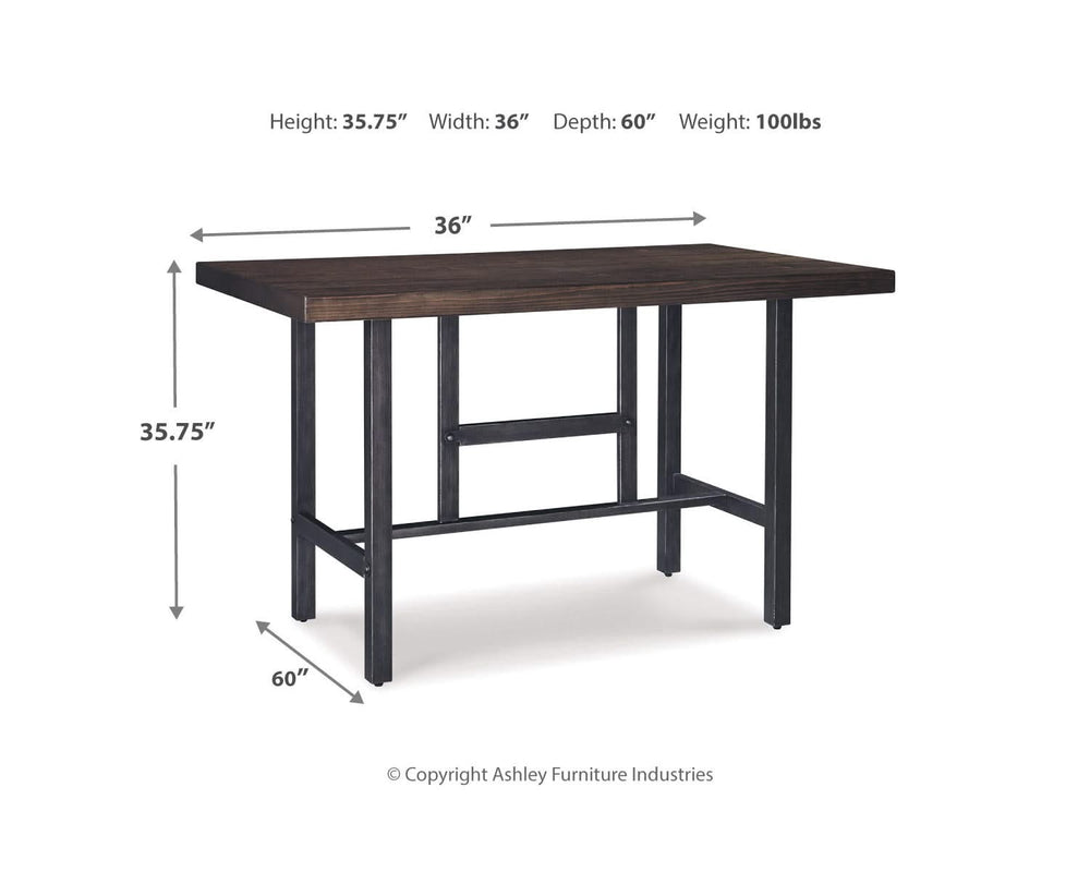 Kavara Counter Height Dining Table with 4 Barstools