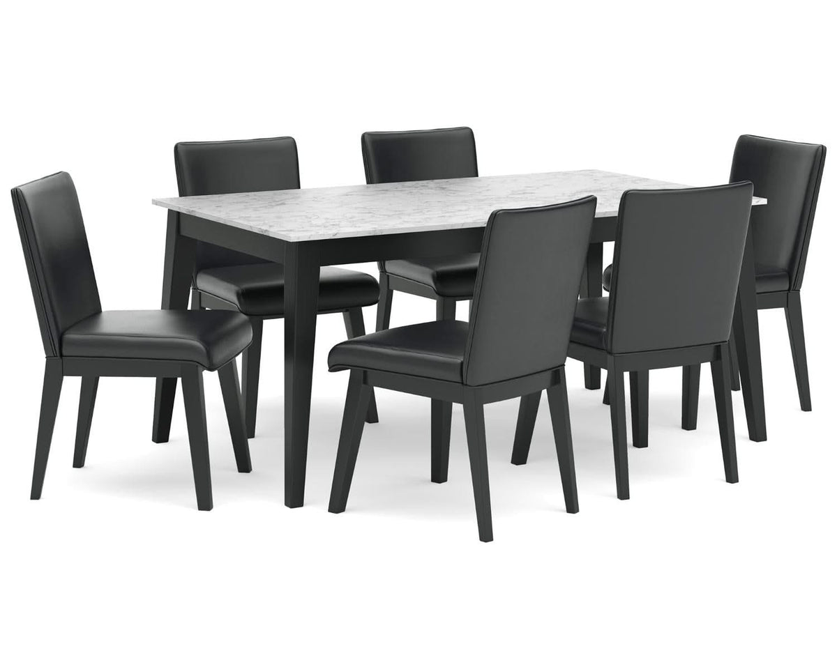 Mesa de comedor Jettaya y 6 sillas