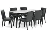 Mesa de comedor Jettaya y 6 sillas
