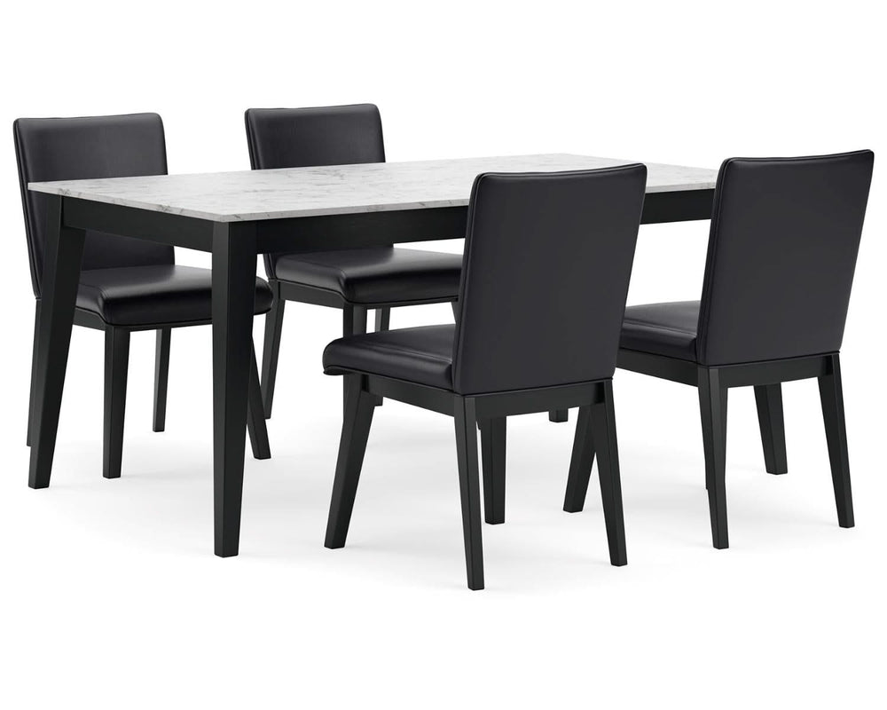 Mesa de comedor Jettaya y 4 sillas