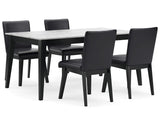 Mesa de comedor Jettaya y 4 sillas