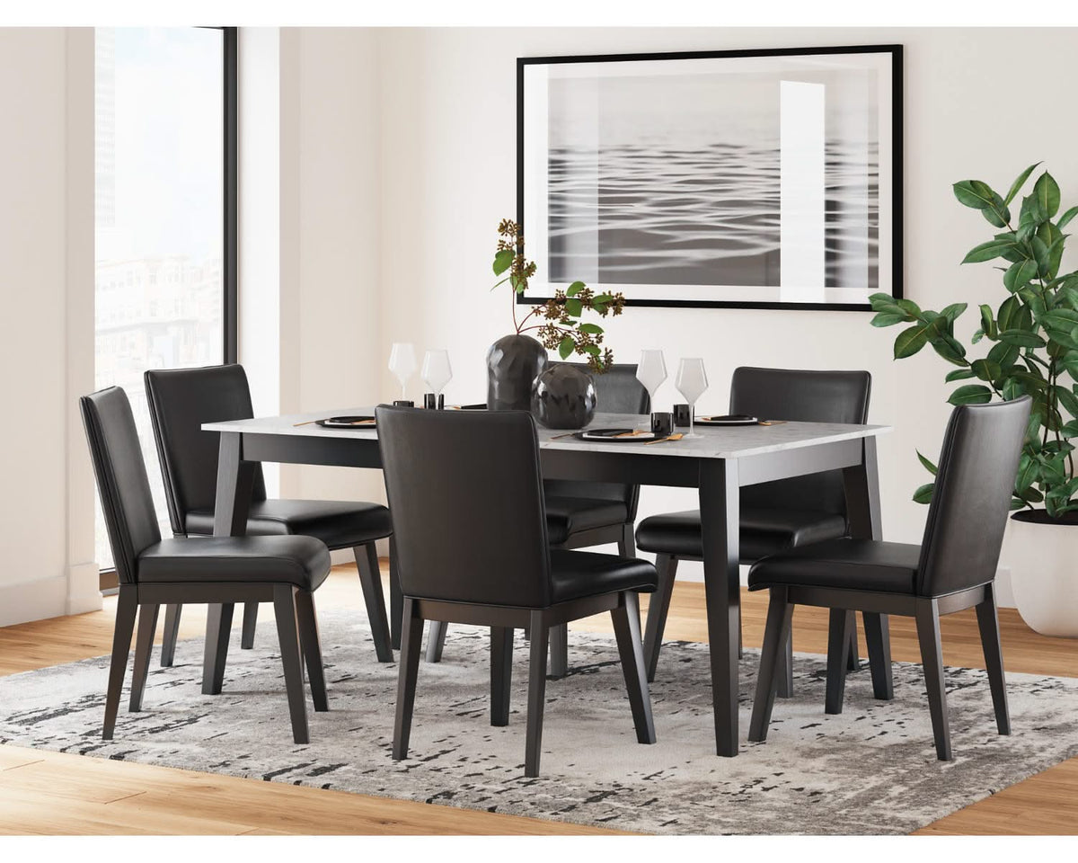 Mesa de comedor Jettaya y 6 sillas