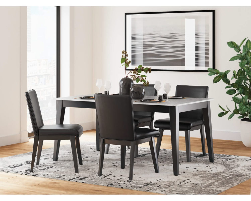 Mesa de comedor Jettaya y 4 sillas