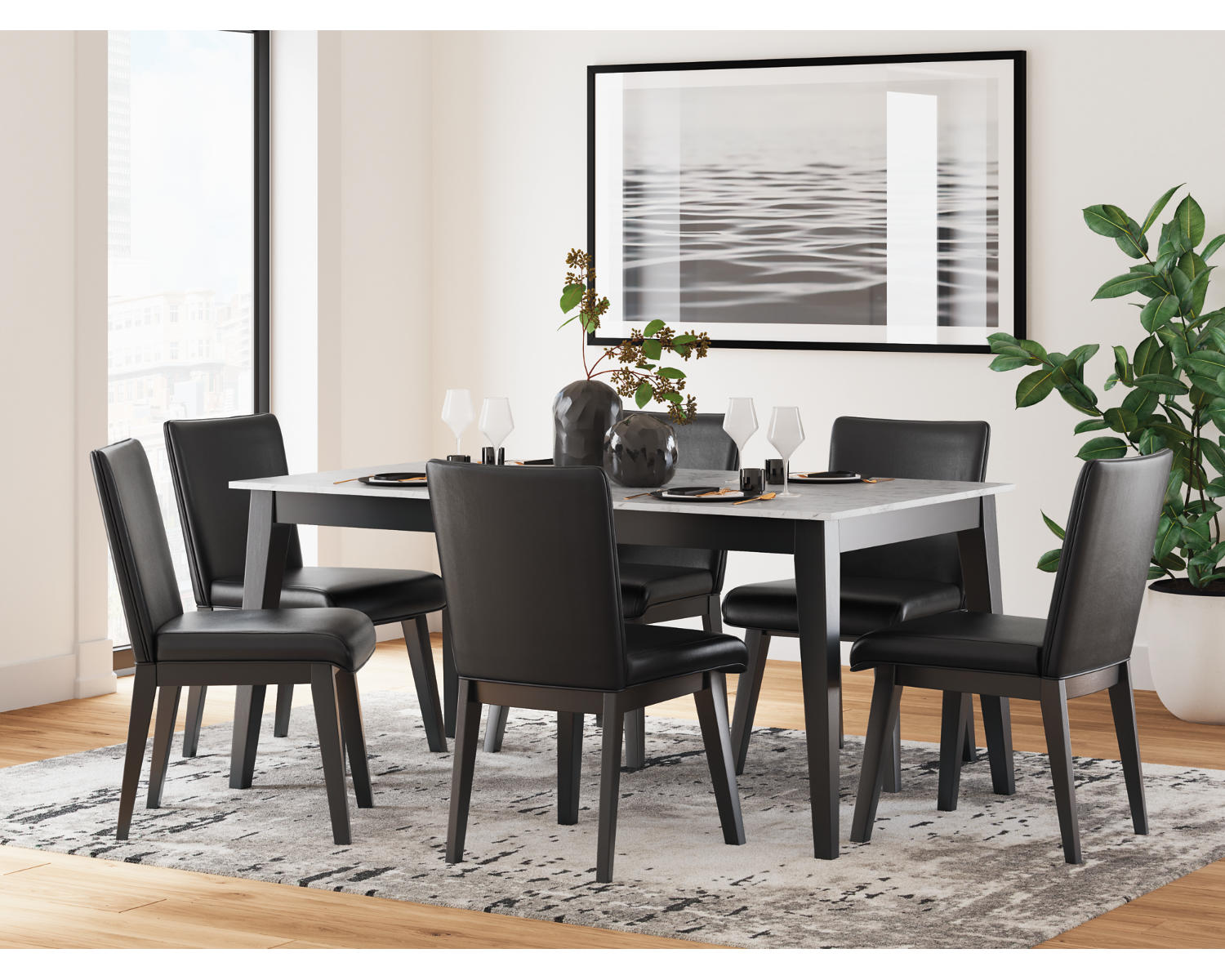 Jettaya Dining Table and 6 Chairs