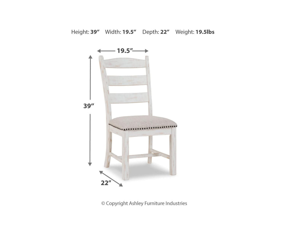 Valebeck Dining Table, 4 Chairs and Server