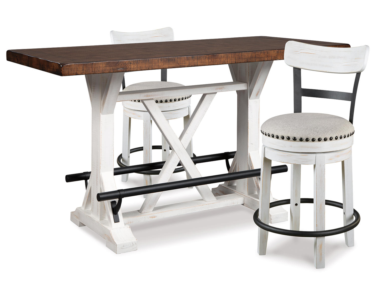Valebeck Counter Height Dining Table and 2 Barstools