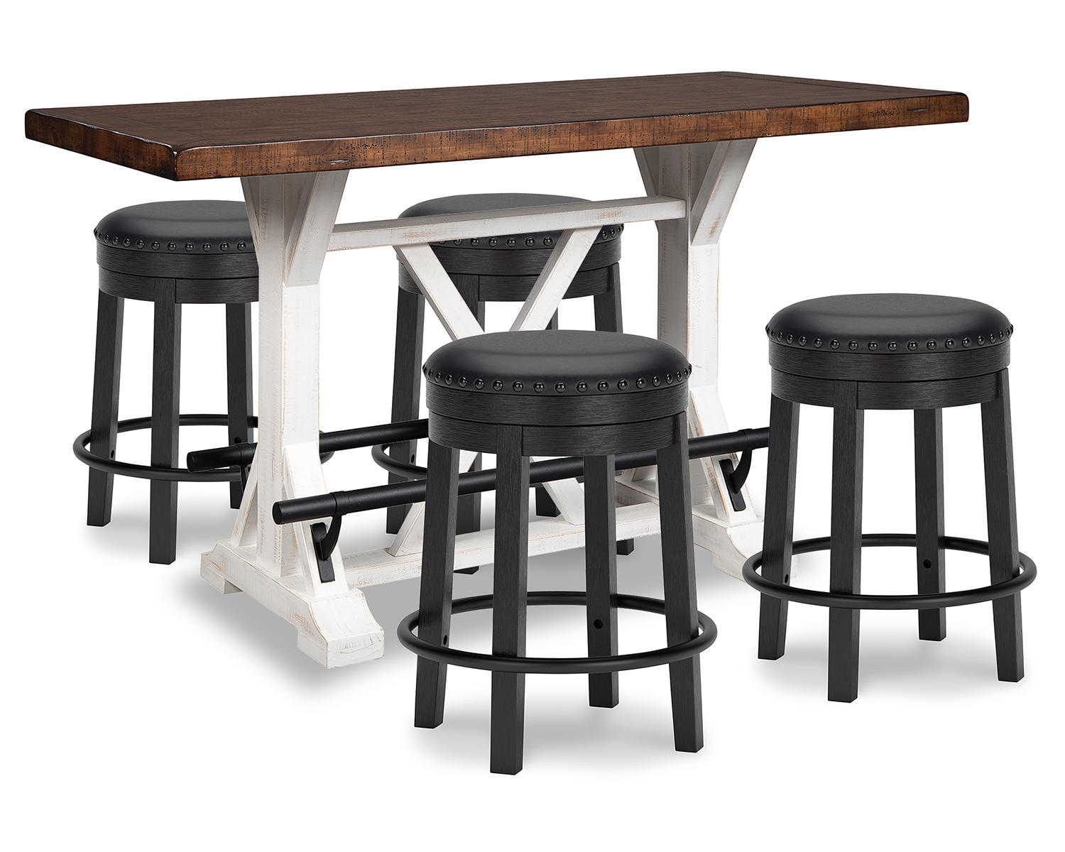 Valebeck Counter Height Dining Table and 4 Barstools