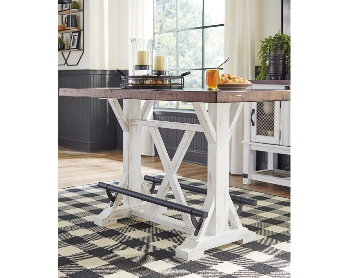 Valebeck Counter Height Dining Table and 4 Barstools