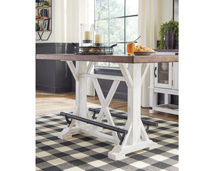 Valebeck Counter Height Dining Table and 4 Barstools