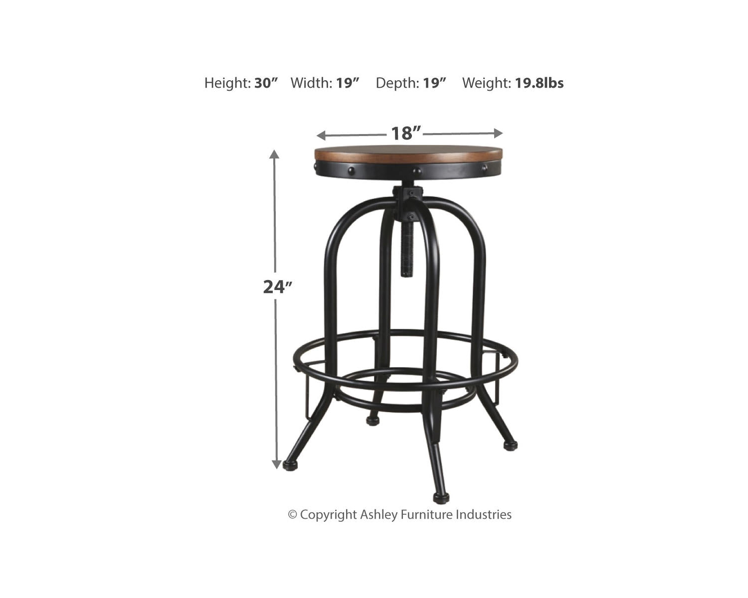 Valebeck Bar Height Bar Stool (Set of 2)