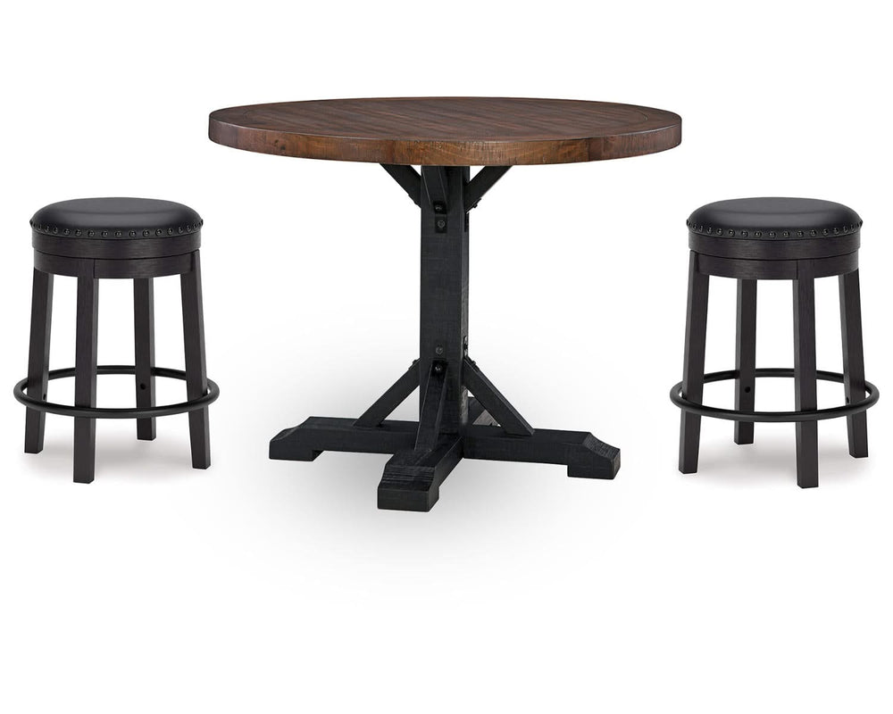 Valebeck Counter Height Dining Table and 2 Barstools