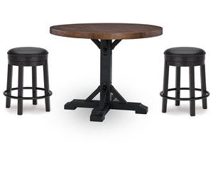 Valebeck Counter Height Dining Table and 2 Barstools