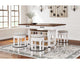 Valebeck Counter Height Dining Table and 4 Barstools