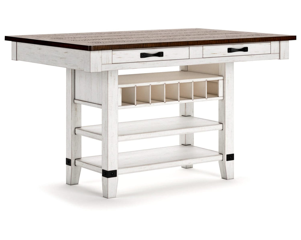 Valebeck Counter Height Dining Table and 4 Barstools