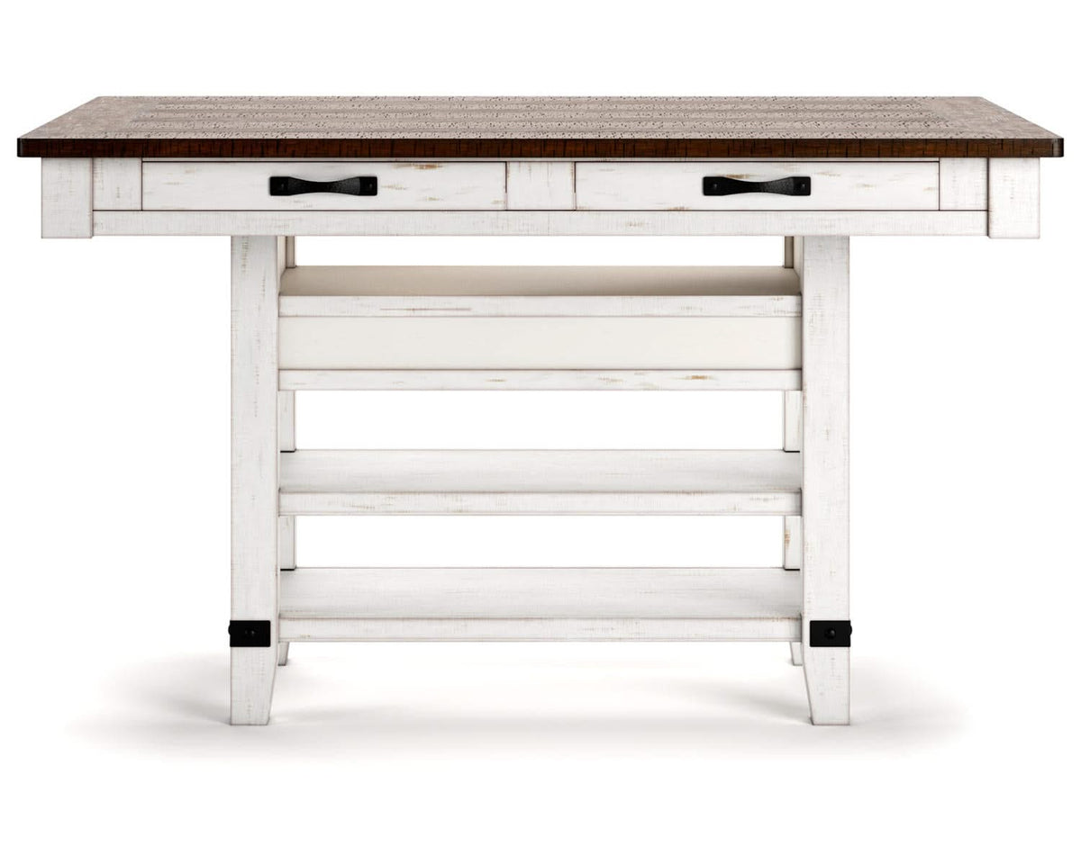 Valebeck Counter Height Dining Table and 4 Barstools