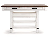 Valebeck Counter Height Dining Table and 4 Barstools