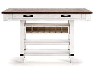 Valebeck Counter Height Dining Table and 4 Barstools