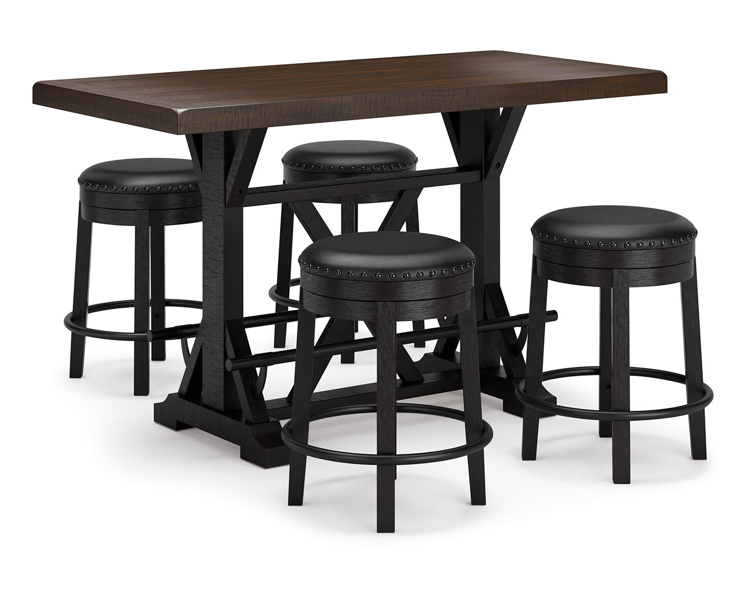 Valebeck Counter Height Dining Table and 4 Barstools
