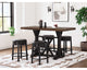 Valebeck Counter Height Dining Table and 4 Barstools