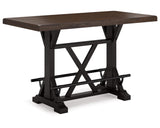Valebeck Counter Height Dining Table and 6 Barstools