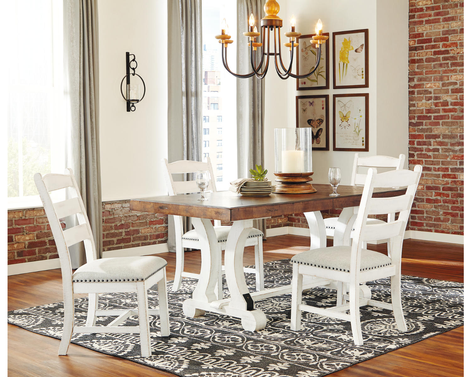 Valebeck Dining Table and 4 Chairs