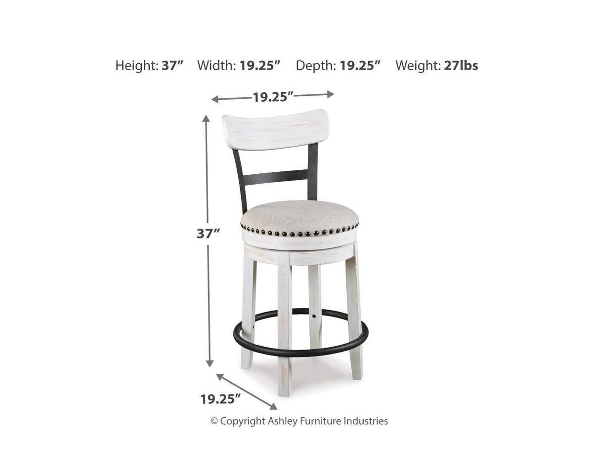 Valebeck Counter Height Dining Table and 8 Barstools