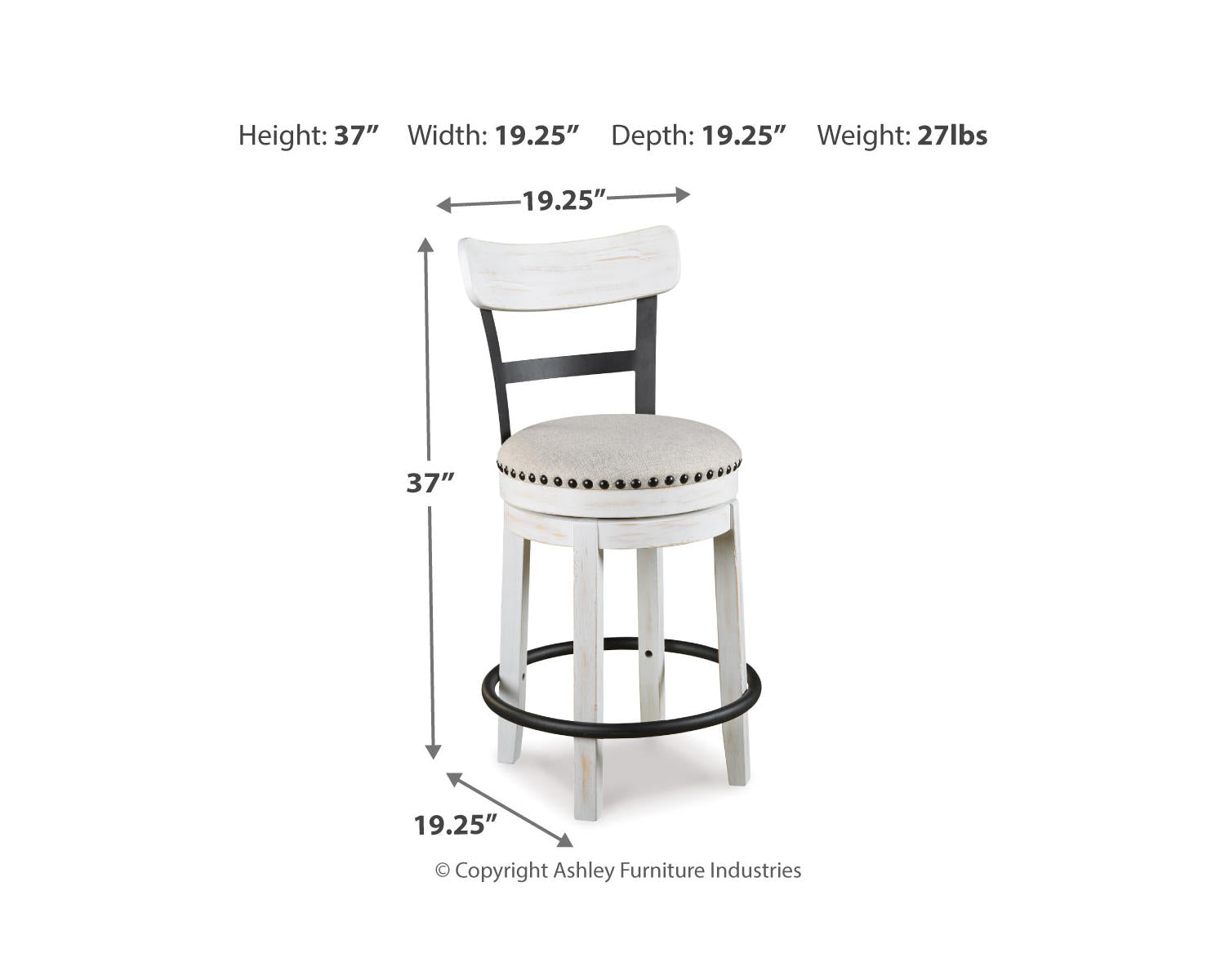 Valebeck Counter Height Dining Table and 8 Barstools