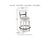 Valebeck Counter Height Dining Table and 8 Barstools