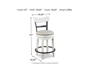 Valebeck Counter Height Dining Table and 8 Barstools