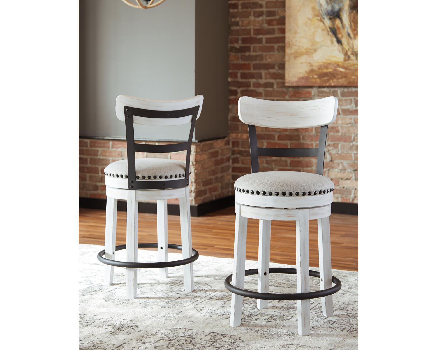 Valebeck Counter Height Dining Table and 4 Barstools