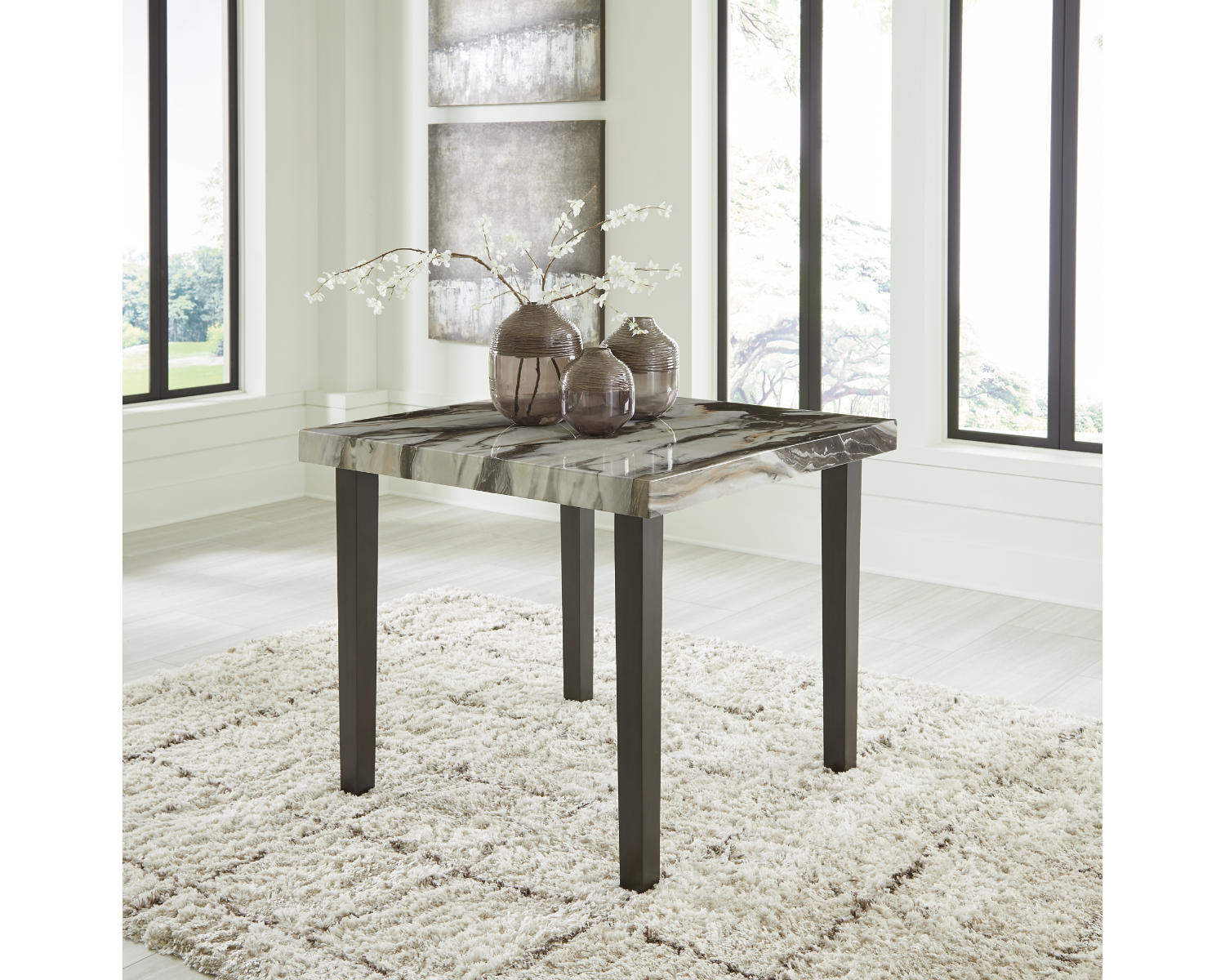 Jeshina Counter Height Dining Table and 4 Barstools