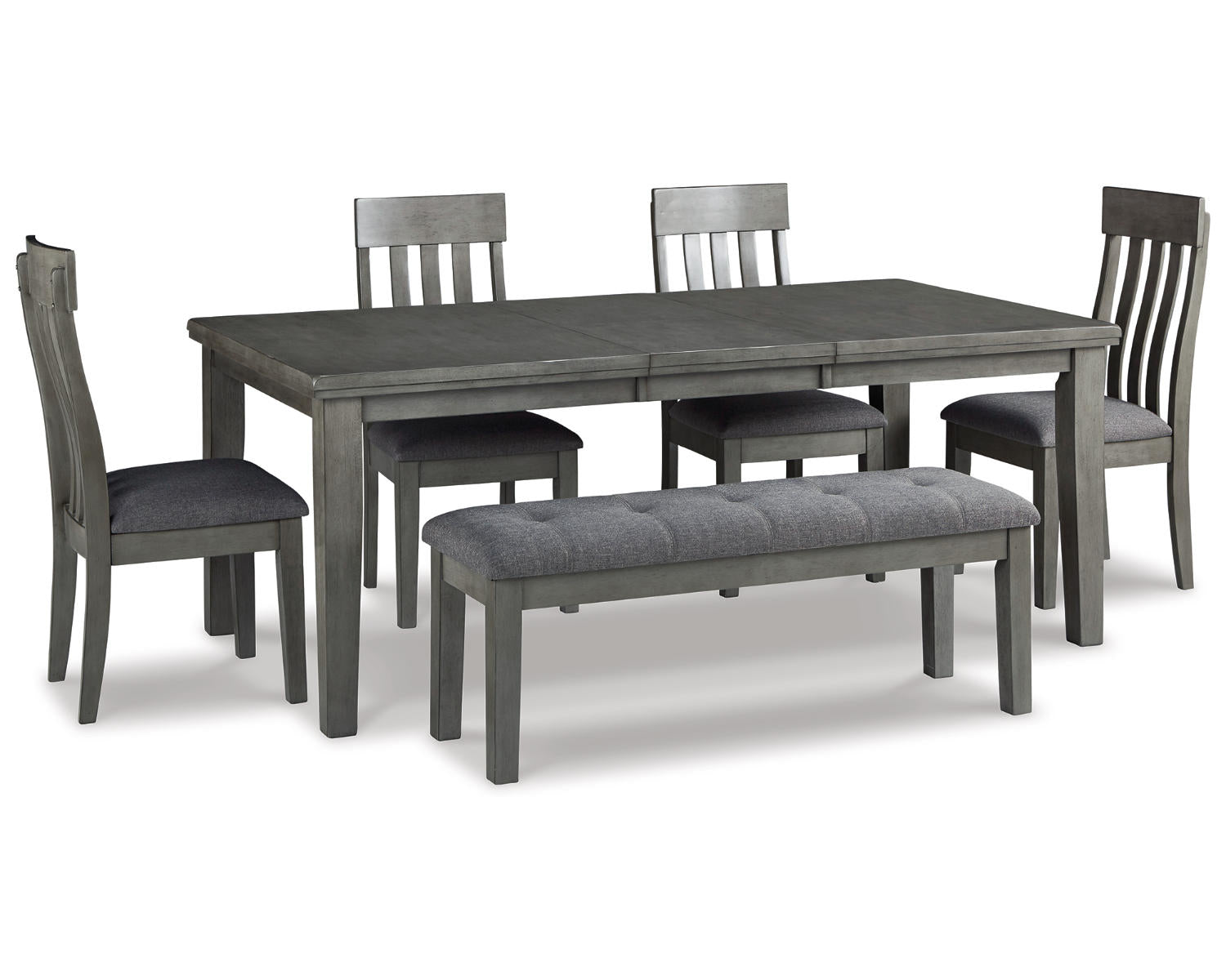 Hallanden Dining Table, 4 Chairs, and Bench