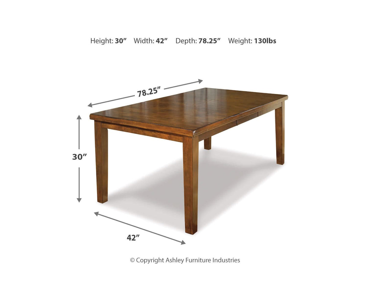 Ralene Dining Table with 4 Chairs, Bench and Server