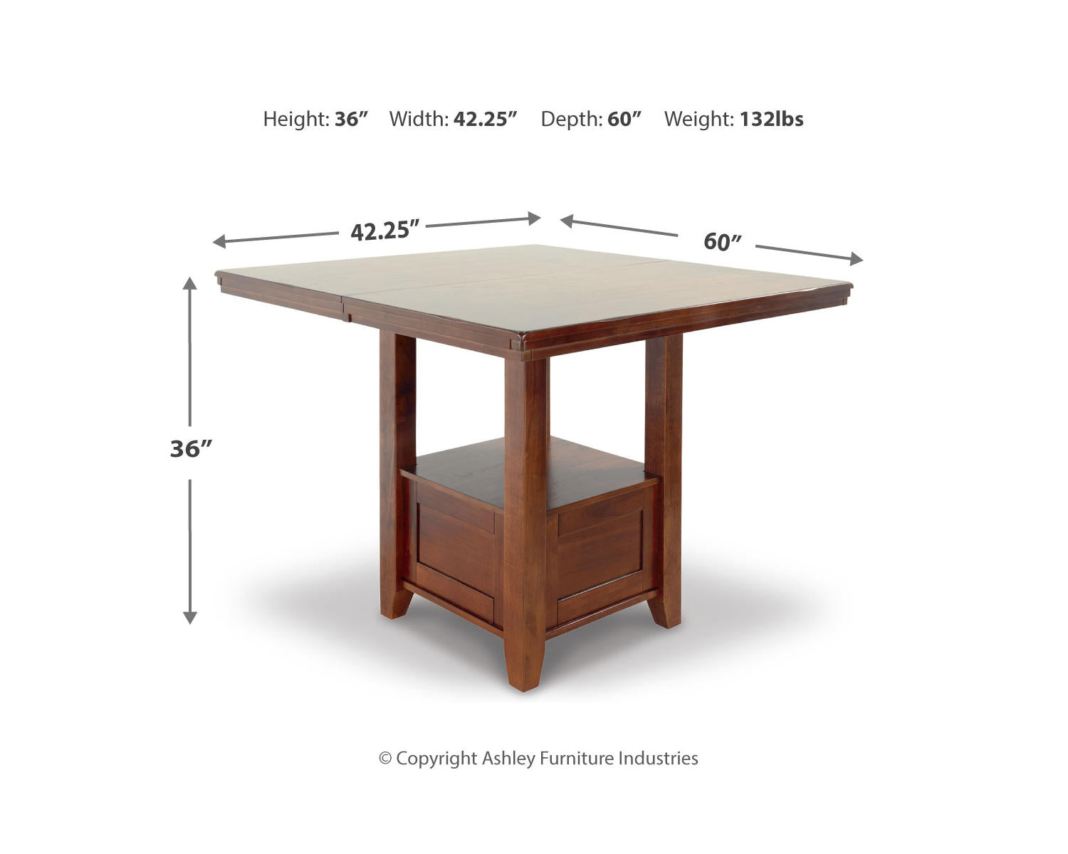 Ralene Counter Height Dining Extension Table