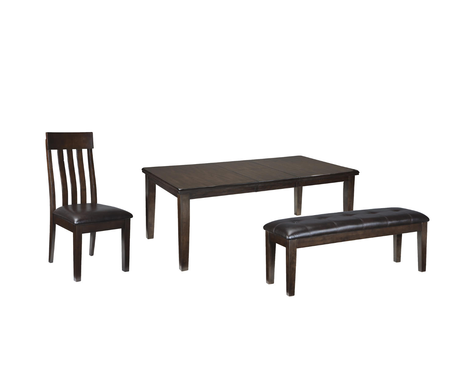 Haddigan Dining Table with 4 Chairs and Bench