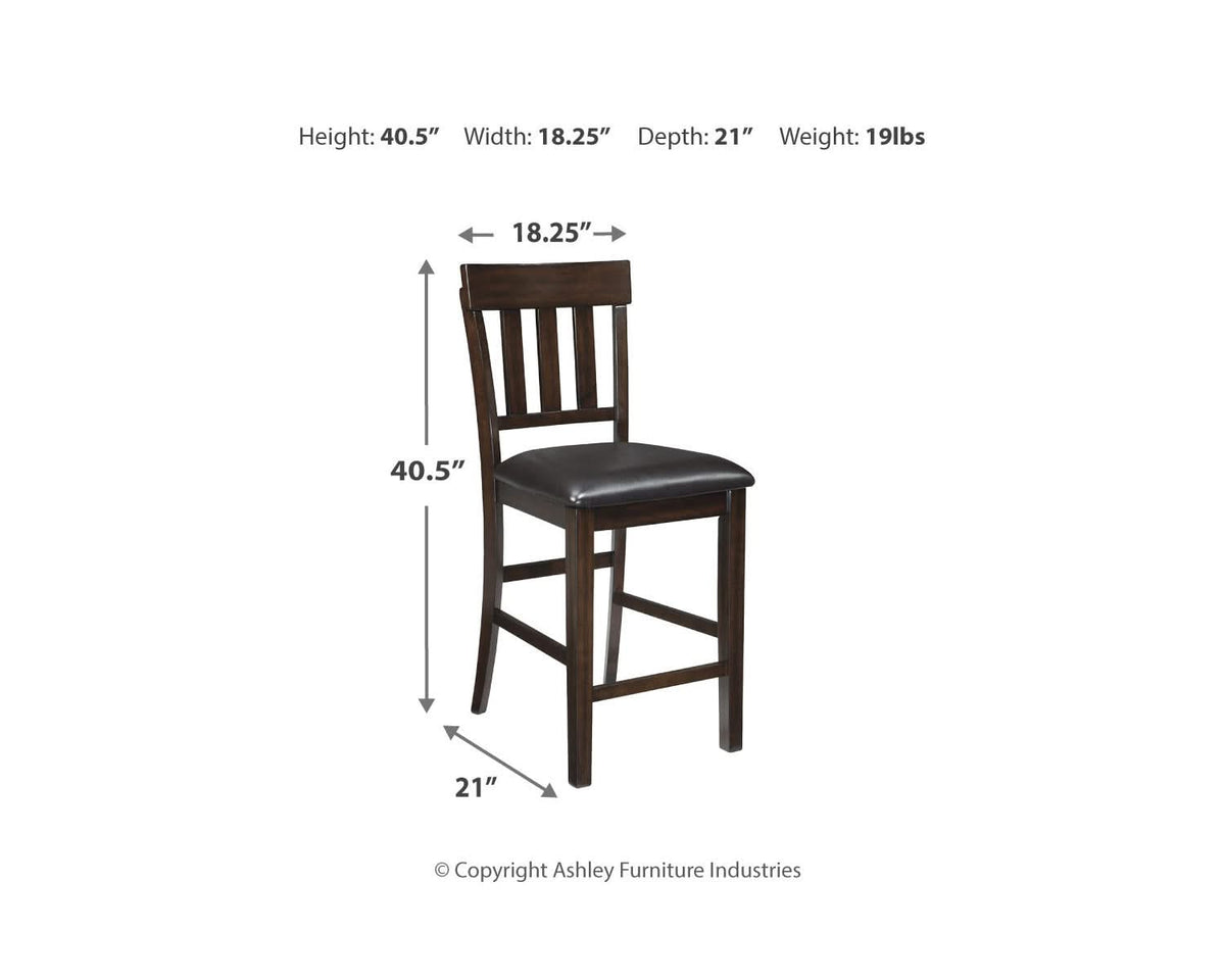 Mesa de comedor Haddigan de altura de mostrador y 6 taburetes