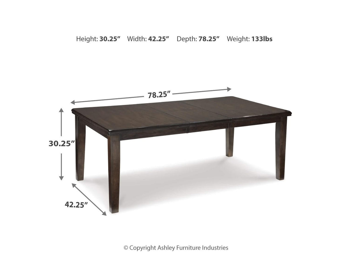 Mesa de comedor Haddigan con 4 sillas y banco