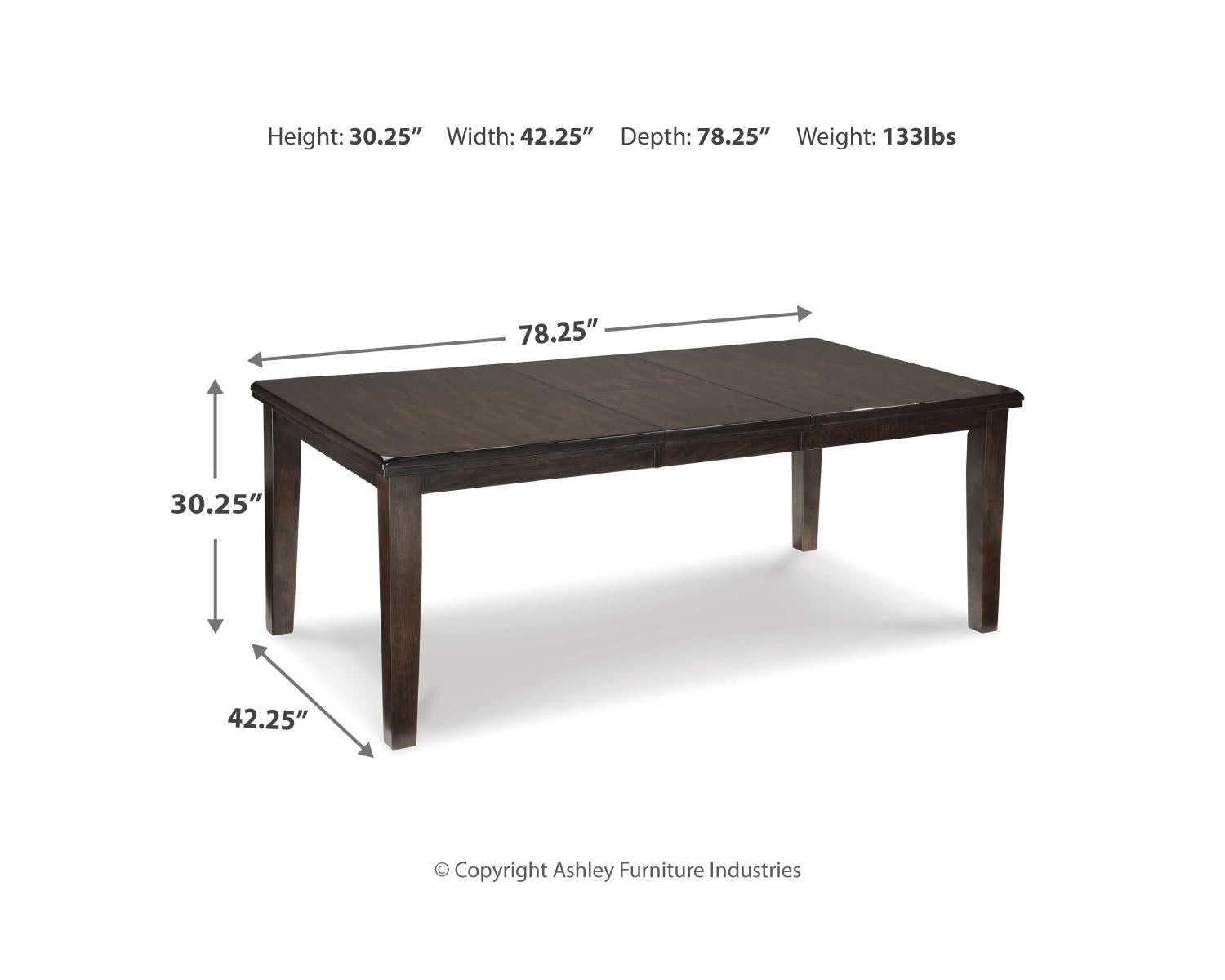 Haddigan Dining Table with 4 Chairs and Bench