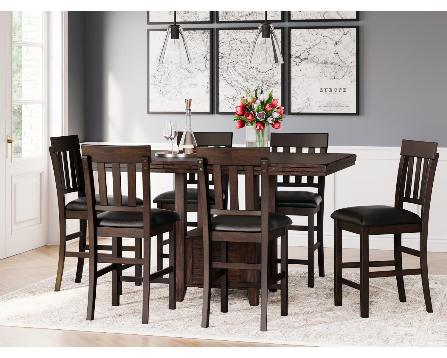 Haddigan Counter Height Dining Extension Table