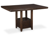 Mesa de comedor Haddigan de altura de mostrador y 6 taburetes